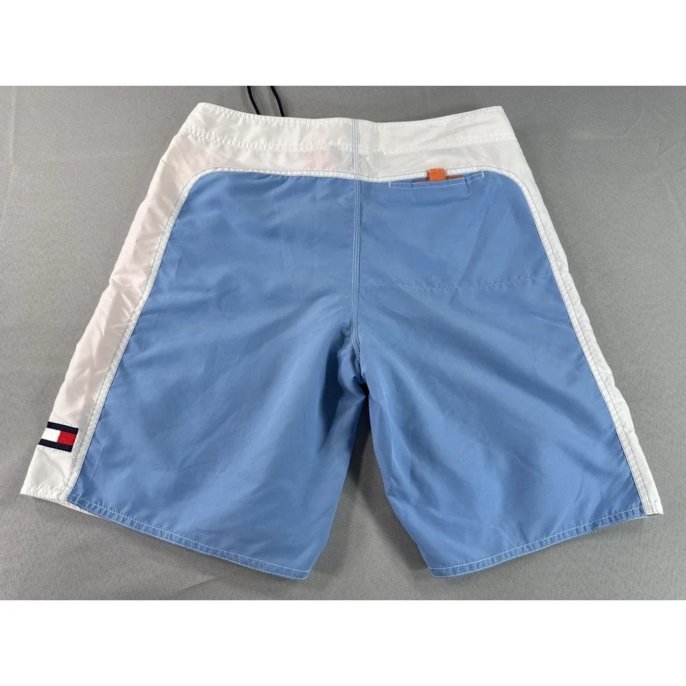 Tommy Hilfiger Colorblock Swim Trunks M Orange/White/Blue 100% Polyester